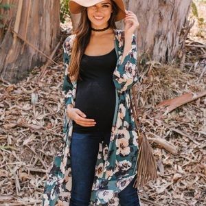 PinkBlush floral kimono- Small